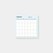 Post-it® Calendrier minimaliste mensuel simple (Devant)