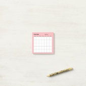 Post-it® Calendrier minimaliste mensuel simple (Sur un bureau)