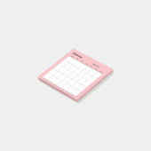 Post-it® Calendrier minimaliste mensuel simple (Incliné)