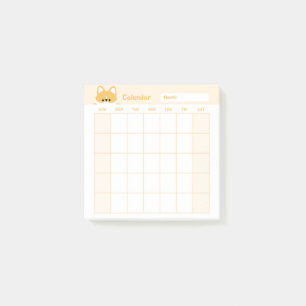 Post-it® Calendrier minimaliste mensuel simple
