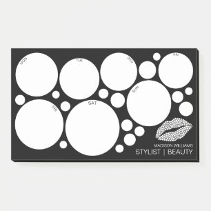 Post-it® Calendrier moderne de styliste de lèvres de blanc
