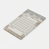 Post-it® Calendrier personnel mensuel de marbre moderne (Incliné)