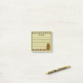 Post-it® Calendrier Pommes de Terre Heureuses Jaune (Sur un bureau)