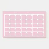 Post-it® Calendrier rose clair non daté (Devant)