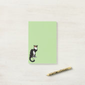 Post-it® Calico Cat Art "Le Conversation Noir" Calicos Paro (Sur un bureau)