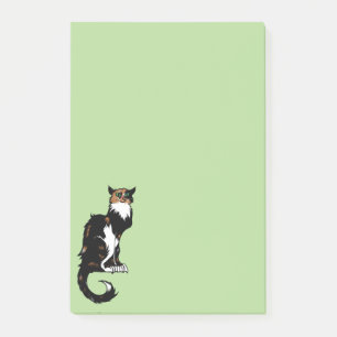 Post-it® Calico Cat Art "Le Conversation Noir" Calicos Paro
