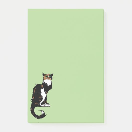 Post-it® Calico Cat Art "Le Conversation Noir" Calicos Paro (Devant)
