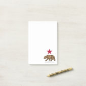 Post-it® California Bear Republic Grizzly et Star (Sur un bureau)