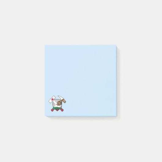 Post-it® California Geologist's Rock Hammer Flag Logo (Devant)