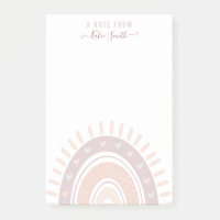 Calligraphie arc-en-ciel couleur rose muet personn