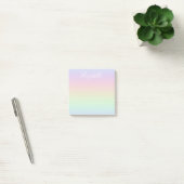 Post-it® Calligraphie blanche ombre arc-en-ciel pastel (Bureau)