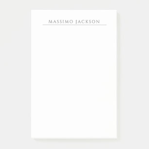 Post-it® Calligraphie chic simple noir et blanc de son prop