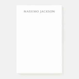 Post-it® Calligraphie chic simple noir et blanc de son prop