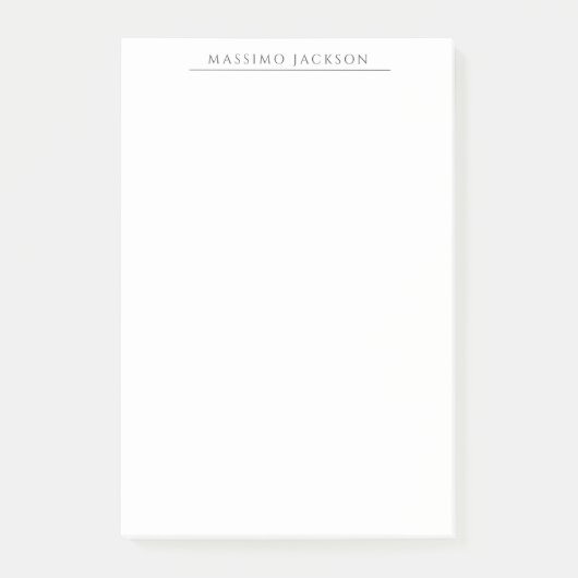 Post-it® Calligraphie chic simple noir et blanc de son prop (Devant)