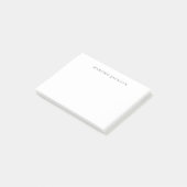 Post-it® Calligraphie chic simple noir et blanc de son prop (Incliné)