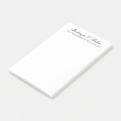 Post-it® Calligraphie Classique Élégante Noir & Blanc (Incliné)