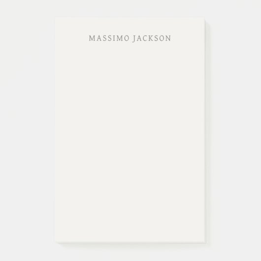 Post-it® Calligraphie de nom propre simple couleur pastel (Devant)