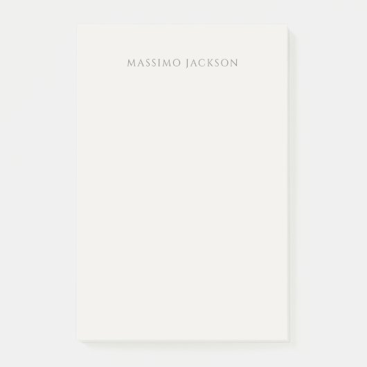 Post-it® Calligraphie de nom propre simple couleur pastel (Devant)
