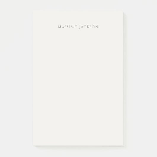 Post-it® Calligraphie de nom propre simple couleur pastel (Devant)