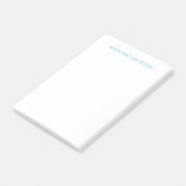 Post-it® Calligraphie de nom Script Plain Simple Blanc Bleu (Incliné)