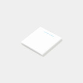 Post-it® Calligraphie de nom Script Plain Simple Blanc Bleu (Incliné)