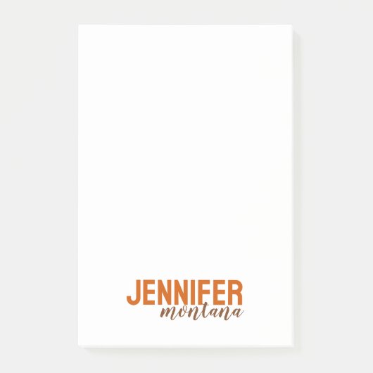 Post-it® Calligraphie Elegant Plain Ajouter son propre nom (Devant)