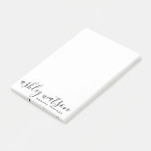 Post-it® Calligraphie manuscrite simple et moderne blanc cl (Incliné)