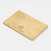 Post-it® Calligraphie Monogramme Modèle Élégant Vintage (Incliné)