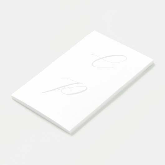 Post-it® Calligraphie monogramme moderne Nom simple (Incliné)