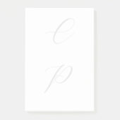 Post-it® Calligraphie monogramme moderne Nom simple (Devant)