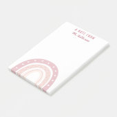 Post-it® Calligraphie Pastel Rose Rainbow personnalisée (Incliné)