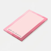 Post-it® Calligraphie simple avec rayures rétro - rose rose (Incliné)