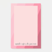 Post-it® Calligraphie simple avec rayures rétro - rose rose (Devant)