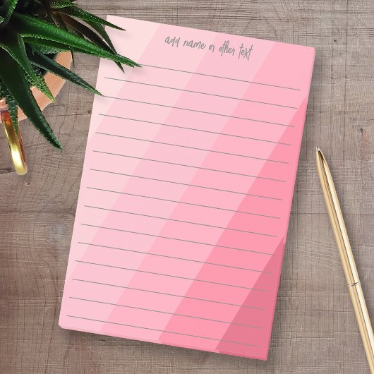 Post-it® Calligraphie simple avec rayures rétro - rose rose