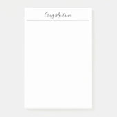 Post-it® Calligraphie simple Chic élégant Votre nom Modifie (Devant)