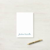 Post-it® Calligraphie Simple Plain Nom Professionnel (Sur un bureau)