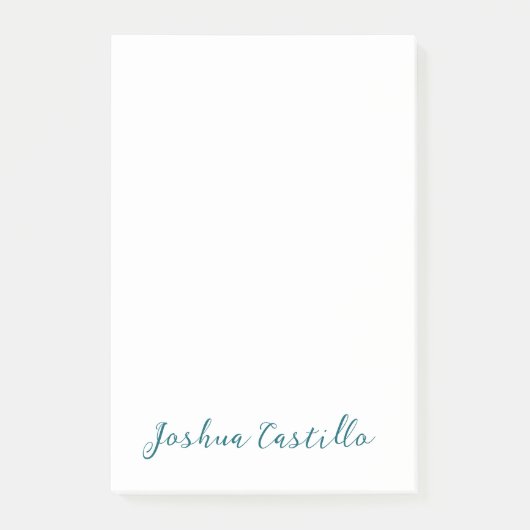 Post-it® Calligraphie Simple Plain Nom Professionnel (Devant)