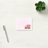 Post-it® Camion d'amour mignon avec Coeur Cargo Aquarelle (Bureau)