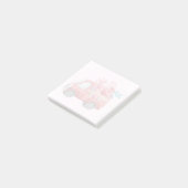 Post-it® Camion d'amour mignon avec Coeur Cargo Aquarelle (Incliné)