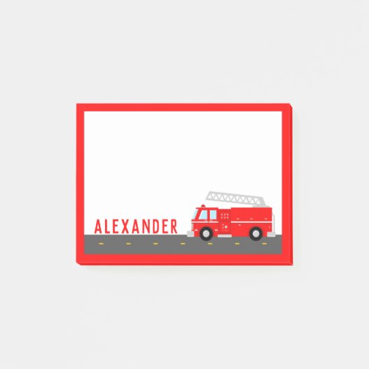 Post-it® Camion d'incendie pour enfants (Devant)
