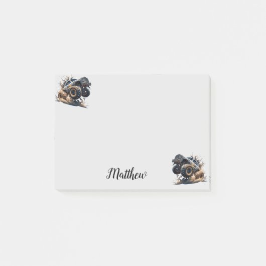 Post-it® Camion Monster de course Black White (Devant)