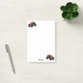 Post-it® Camion Monster Personnalisé Noir Rouge Cute (Bureau)