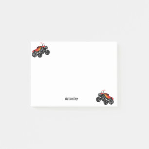 Post-it® Camion Monster Personnalisé Noir Rouge Cute