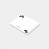 Post-it® Camion Monster Personnalisé Noir Rouge Cute (Incliné)