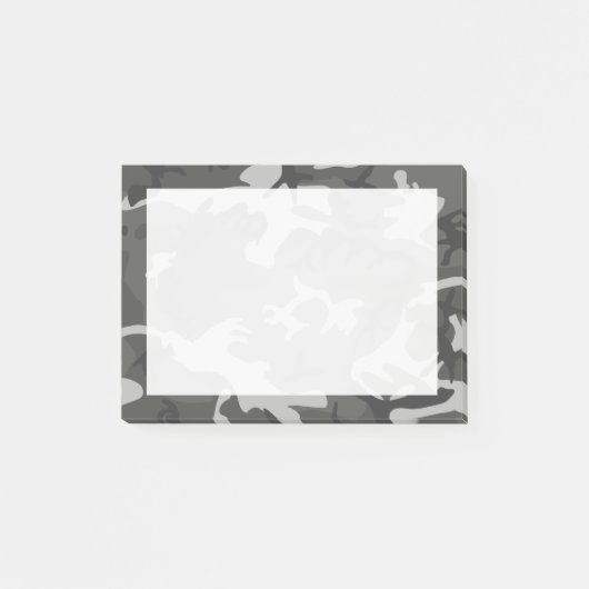 Post-it® Camo Camouflage Abstrait Gris Moderne (Devant)