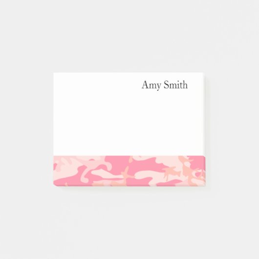 Post-it® Camo Courrier--Note-Rose (Devant)