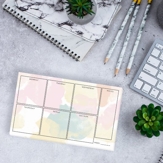 Post-it® Camo Pastel Watercolor - Planificateur hebdomadair
