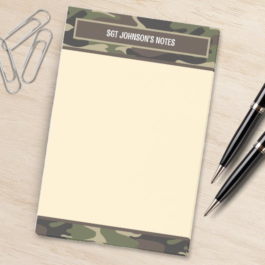 Post-it® Camouflage de fatigue de l'armée de camo Brown et 