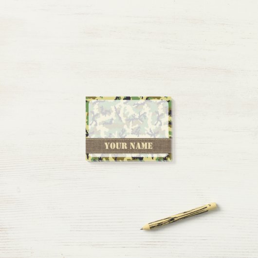 Post-it® Camouflage des bois (Sur un bureau)