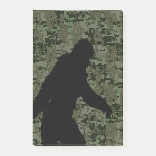 Post-it® Camouflage numérique en silhouette noire Sasquatch (Devant)